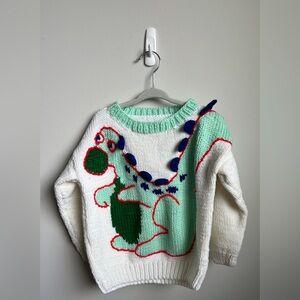 Vintage Dinosaur Knit Sweater